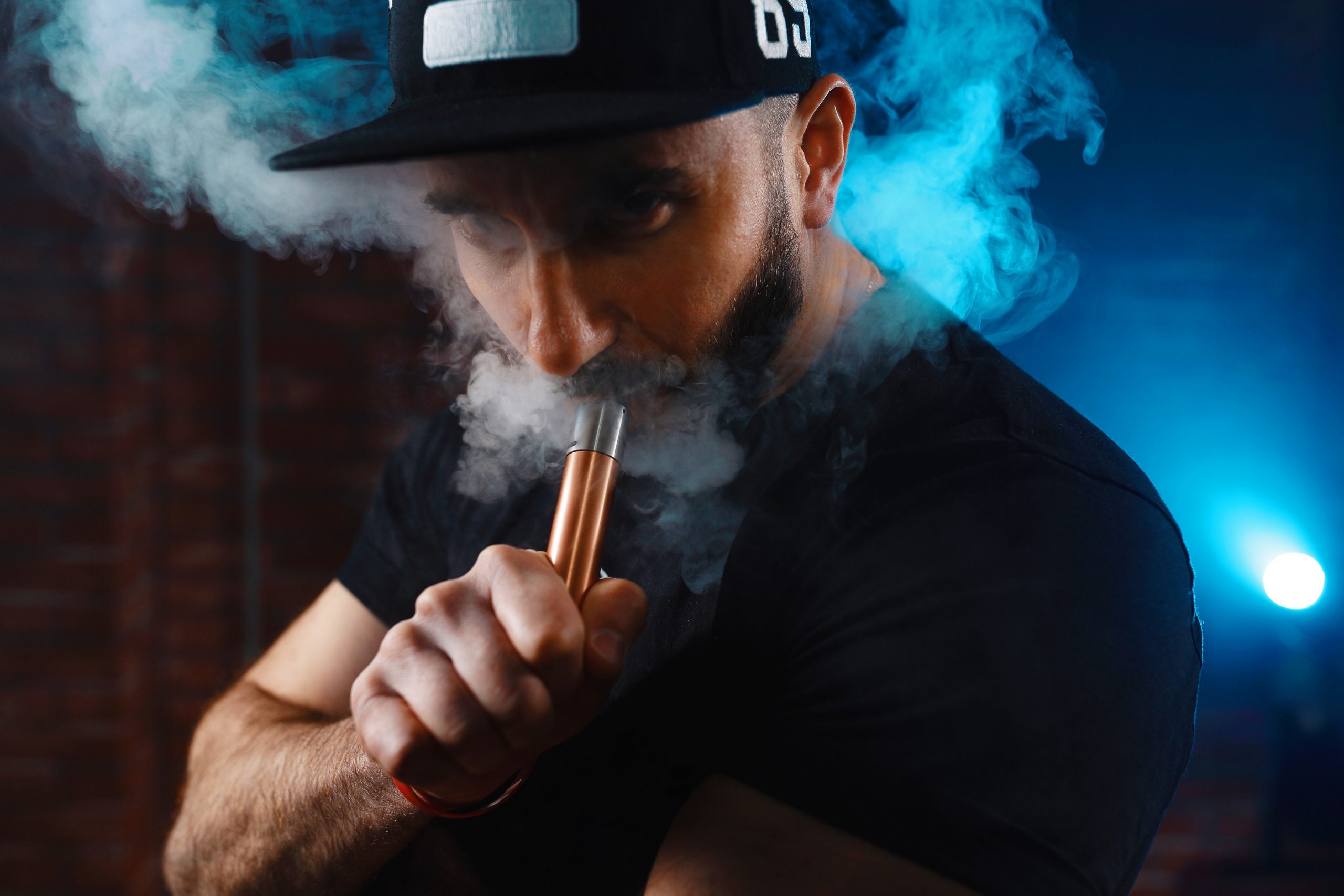 Man Vaping